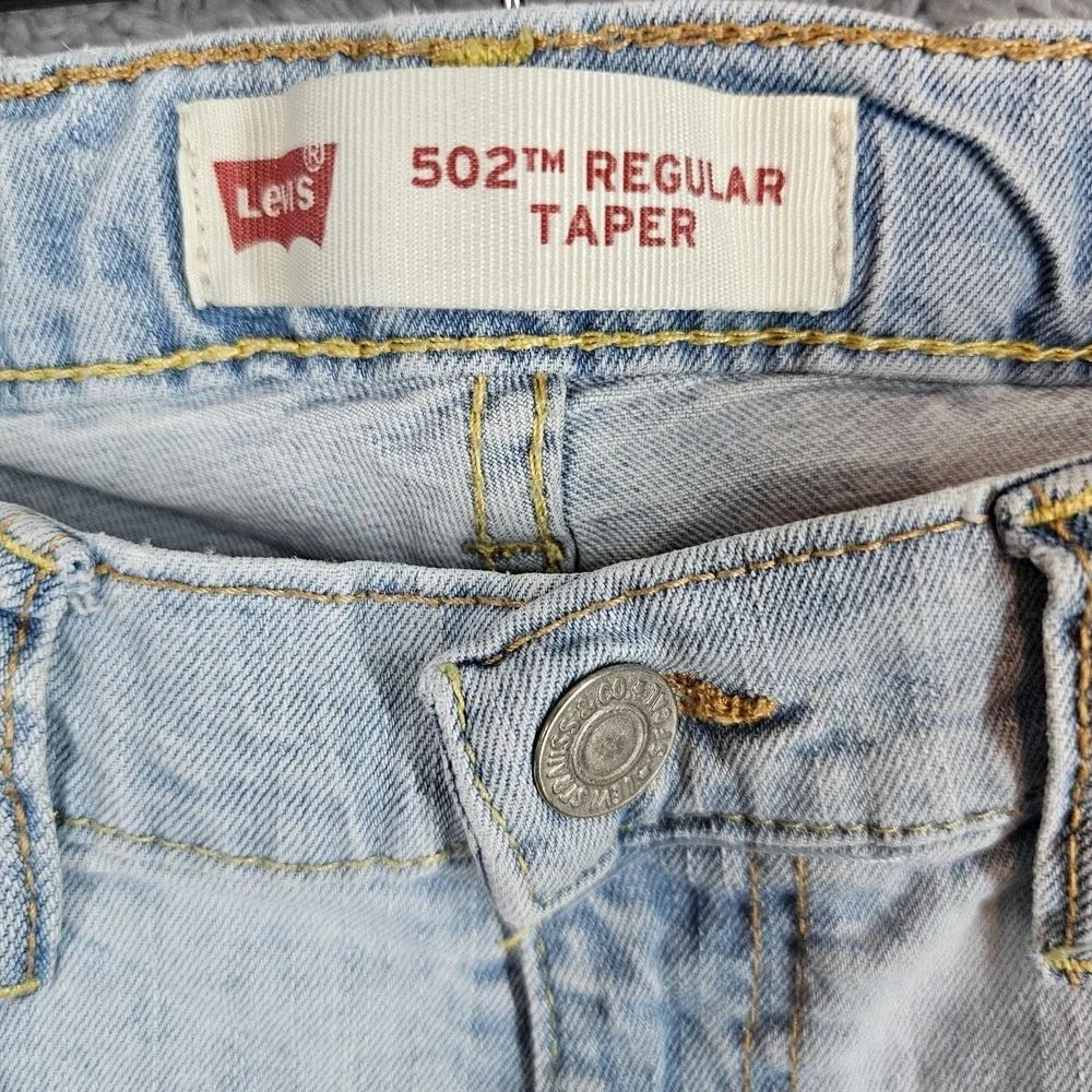 Levi's 502 Regular Taper Blue Denim Stretch Jeans Boys Size 14 27x29 27x27
